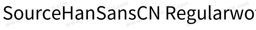 SourceHanSansCN Regularwoff2字体转换